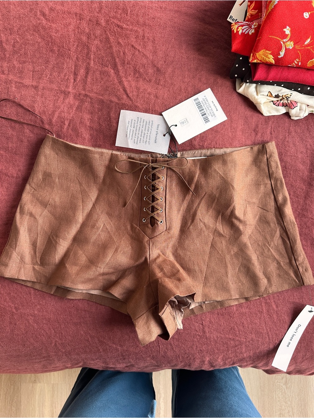 Reformation linen shorts